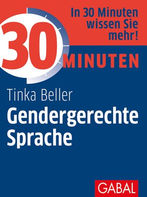 cover image of 30 Minuten Gendergerechte Sprache